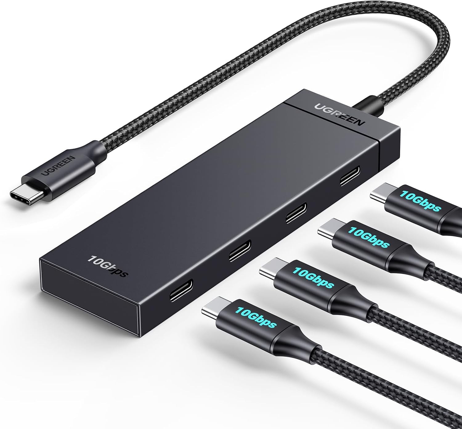 USB C Hub 10Gbps 4 USB-C Ports 30CM Cable USB 3.2 Multiport Adapter for