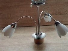 Endon Petal 3 Light Semi-Flush Ceiling Light Frosted Opal Glass Floral shades 