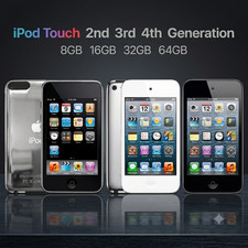 Apple iPod Touch 2nd 3rd 4th Generation - Black  White, 8GB 16GB 32GB 64GB Lot