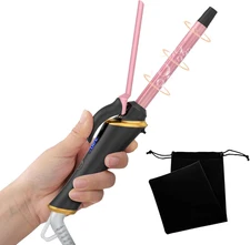 Mini Curling Iron for Short Hair, Dual Voltage, Fast Heating in 30S, 5 Temp Sett