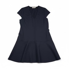 Tory Burch Navy V-Neck Cap Sleeve Sheath Dress Size XL