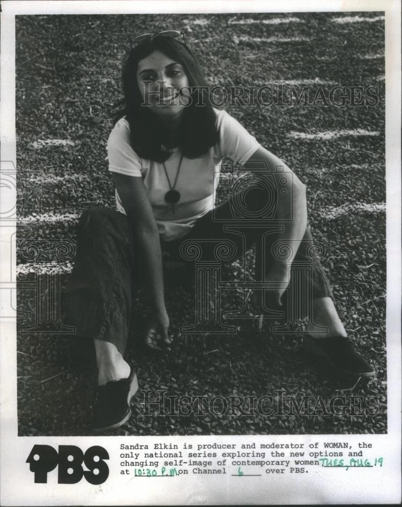 1975年 プレスフォト Sandra Elkin TV プロデューサー TV ホスト PBS C-rsa20723 - 画像1/2