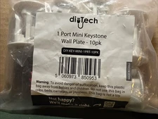 Mini 1 Port Keystone Wall Plate Keystone Wall Plate Keys 10 Pack With Drill Bit