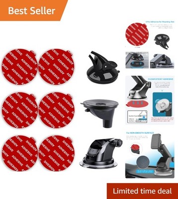 2.1-Inch Double-Sided Adhesive Stickers for Suction Cup Devices - 6 Pack