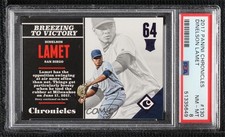 2017 Panini Chronicles Rookies Purple 17/99 Dinelson Lamet #130 PSA 8 5wg