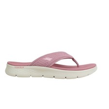 Image of Skechers GO WALK Flex Holly Womens Mauve Sandals 141459 Toe Post Pink Flip Flops