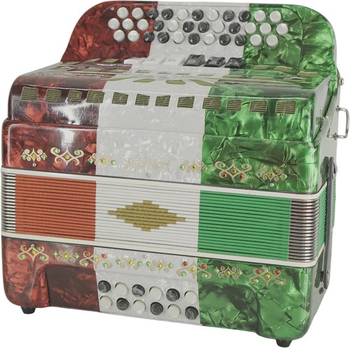 Sofiamari SMTT-3412 2-Tone Accordion Red White Green Fa/Mi ISSUE