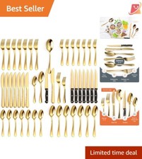 49 Piece Stainless Steel Cutlery Set - Service for 8 - Dishwasher Safe Flatware