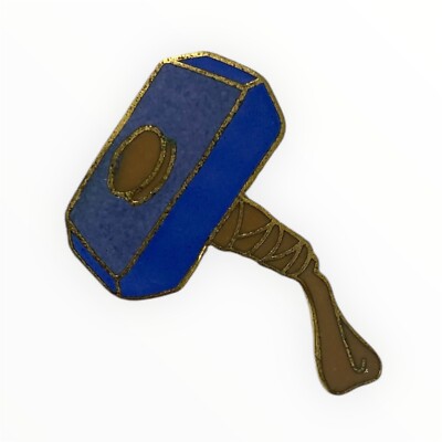 VINTAGE MARVEL COMICS PLANET STUDIOS THOR MJOLNIR HAMMER PIN BADGE 1990