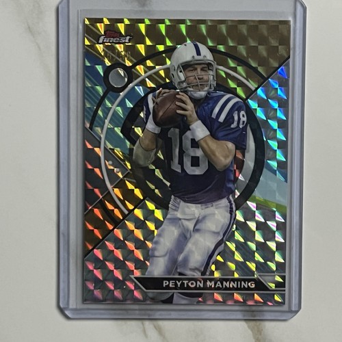 2023 Topps Composite Finest Chrome Peyton Manning Gold Geo rifrattore 25/50 #196 - Foto 2 di 4