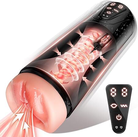 Elektrischer Masturbator Cup 10 Vibration mit 10 Saugmodi,Sex Spielzeug für die