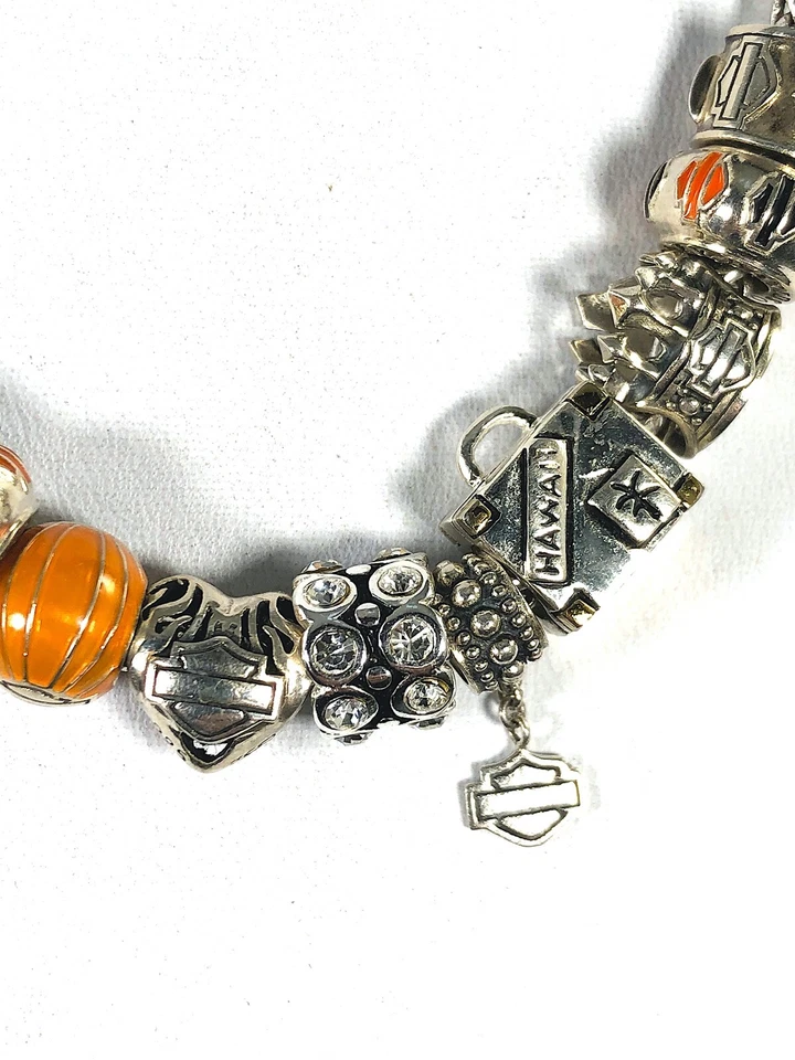 RARO 12 HARLEY DAVIDSON & TRAVEL 925 DIJES ESTERLINA EN COLLAR CADENA BRIGHTON  Foto 4 de 4