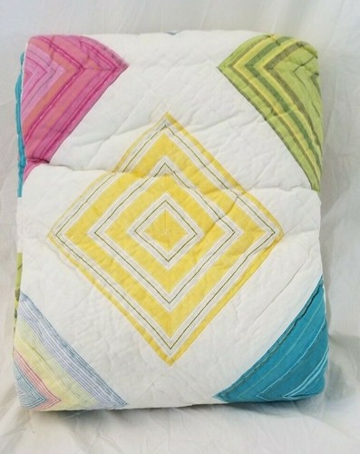 3 pc Heritage Collection Kaleidoscope Twin XL Quilt, Sham, and Tote Set NIP - Picture 8 of 12