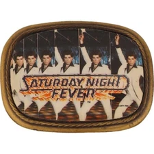 New John Travolta Saturday Night Fever Disco Movie 70s NOS Vintage Belt Buckle