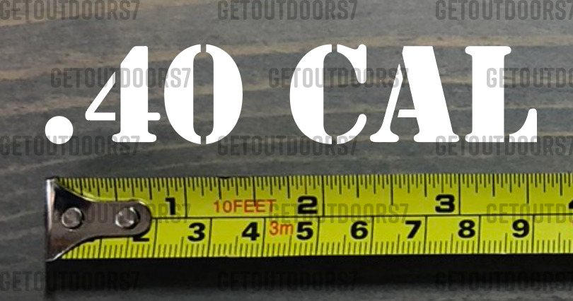 40 Caliber Sticker Decal 3.5" Ammo Can Box Cal Label Ammunition Case DIE CUT XO