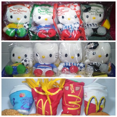 RARE Dear Daniel Hello Kitty Reversible McDonald's FIFA 2002 Set