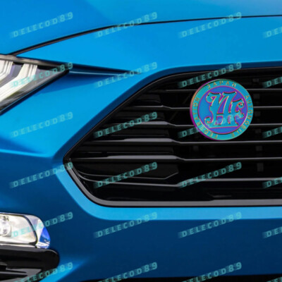 Japan Automobile Federation Purple-Neo JAF METAL Emblem Badge Cars Front Grille