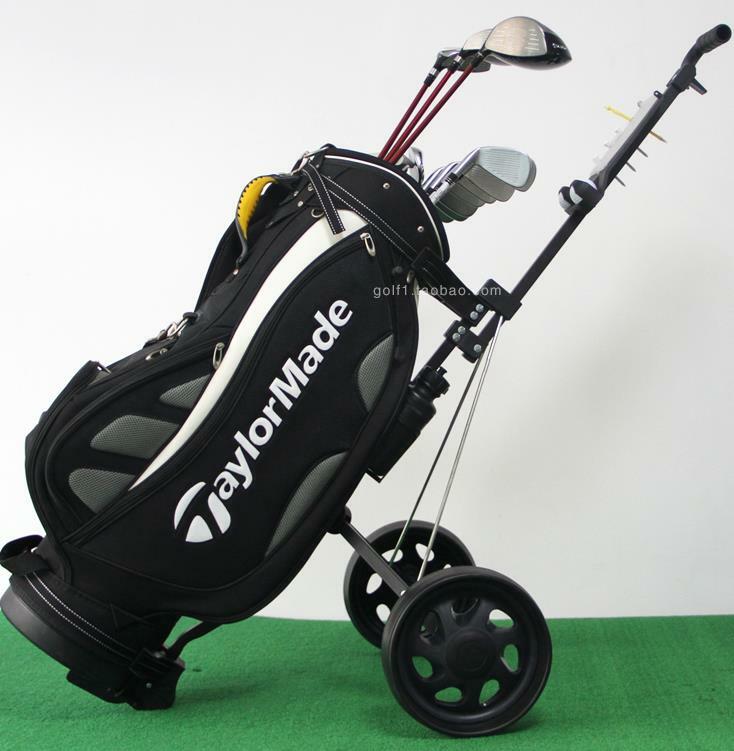Cart 2 Wheel Push Pull Golf Steel Frame Cart Trolley Swivel Black