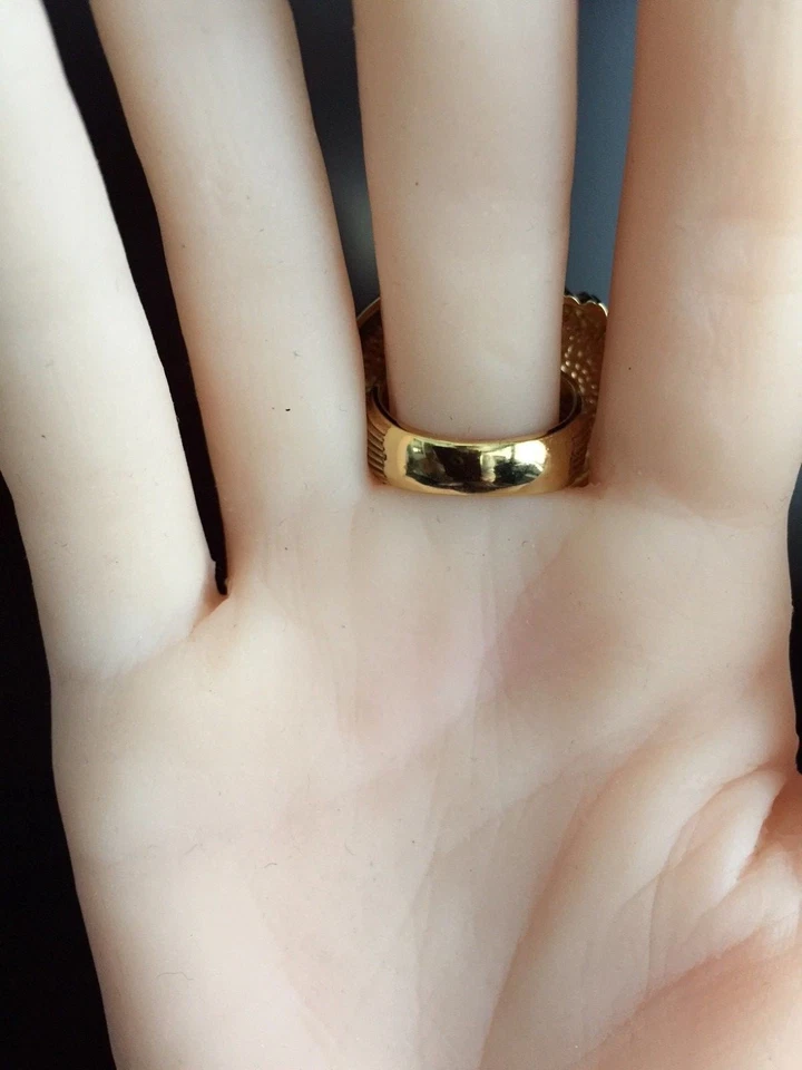 Anillo Diseñador Anitanja Palm Vine Diseño Remolino Topacio Blanco Bronce 14kt Chapado 7 Foto 3 de 4