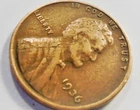1936 P Wheat Cent  - OBV. Lamination PEEL Mint Error / #RED336P
