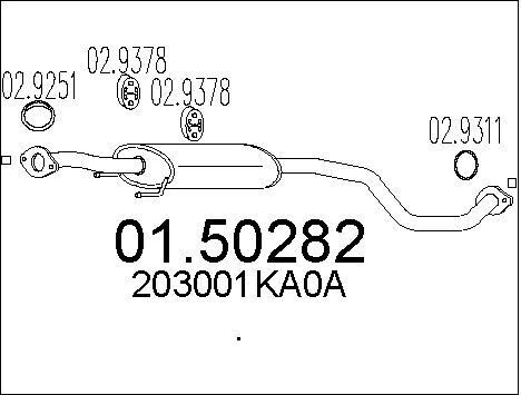 Silencieux intermédiaire Nissan Juke 1.6 pot d'chappement central essence GPL
