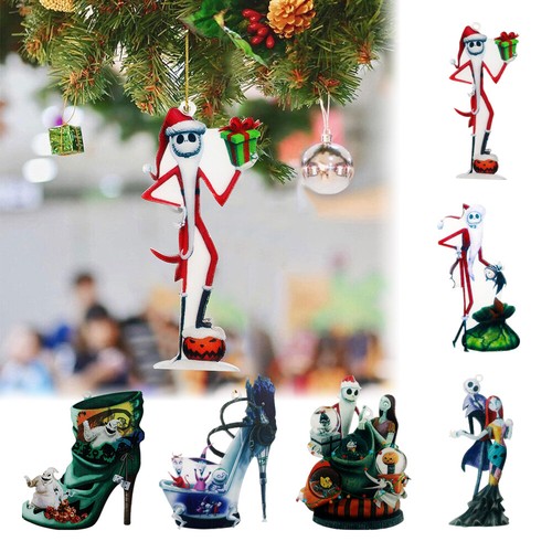 6/7PC Jack Skellington And Sally The Nightmare Before Christmas Hanging Ornament - Picture 3 of 22