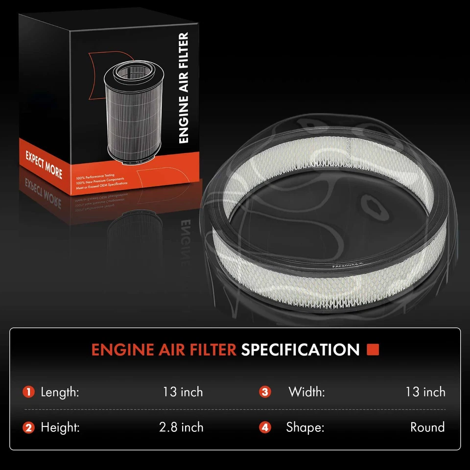 Filtro de aire del motor para Dodge Charger Chrysler Plymouth Fargo International Jensen Foto 2 de 4