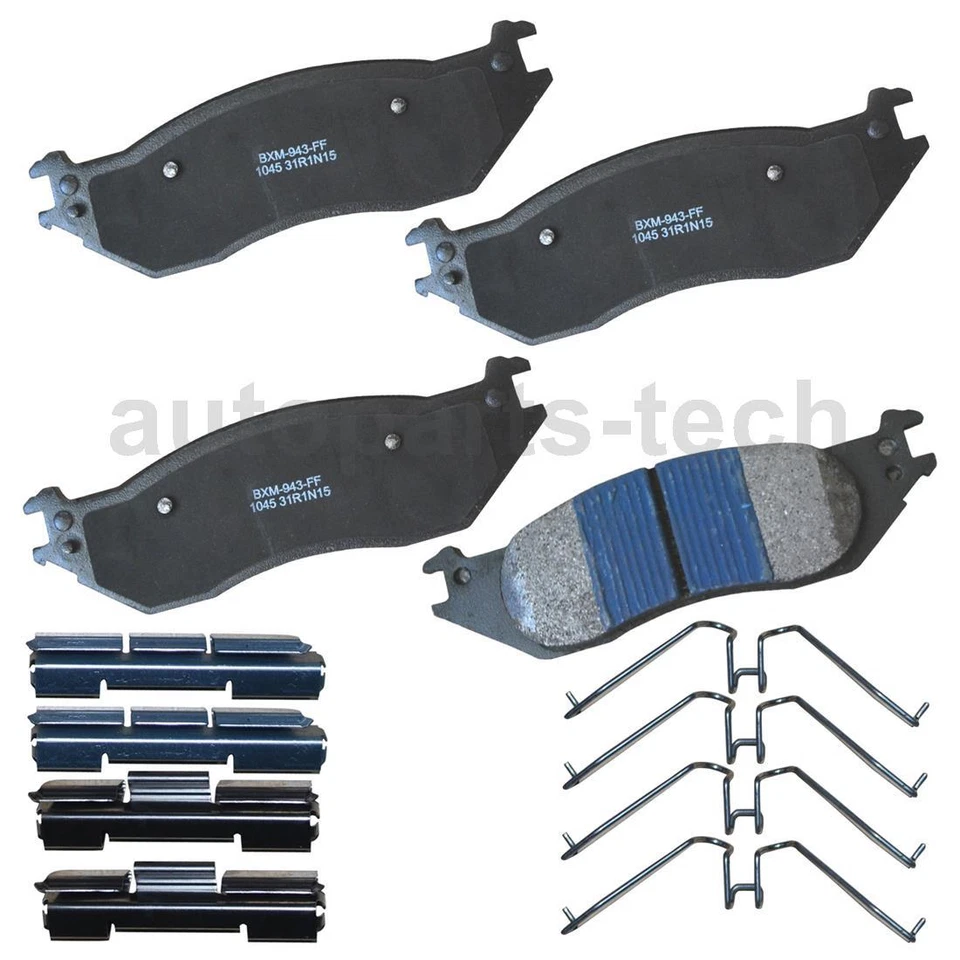 Juego de pastillas de freno de disco delanteras traseras STOP BY BENDIX para Ford E-150 2004 2005 2006 2007 Foto 2 de 4