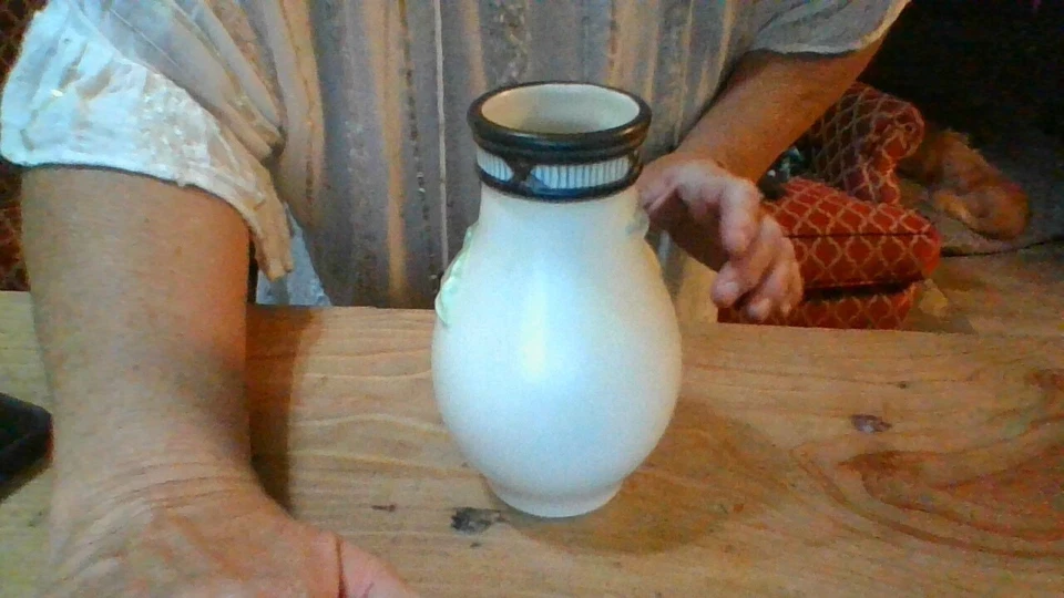 ¡De colección años 40! BONITO JARRÓN EFECTO 3D! Mikasa Garden Harvest KT429 Peras Fruta Wow Foto 4 de 4