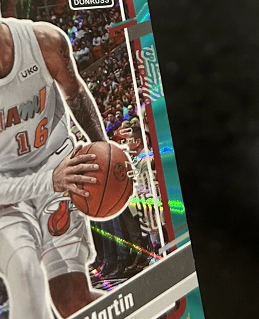 2023-24 Panini Donruss Caleb Martin Teal Laser Holo 05/20 Miami Heat No. 182 SSP - Image 3 of 3