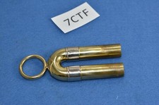 OD .506" French horn tuning valve slide with pull round ring, brass/nickel 7CTF