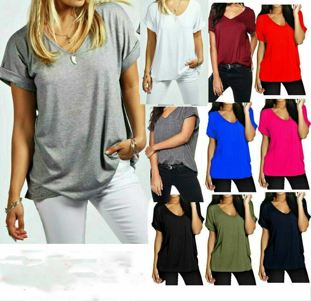 Batman Tas T-Shirt Donna Oversize Con Scollo A V E Maniche A Pipistrello – Comoda E Moderna Maglietta Larga Viscosa - Foto 3