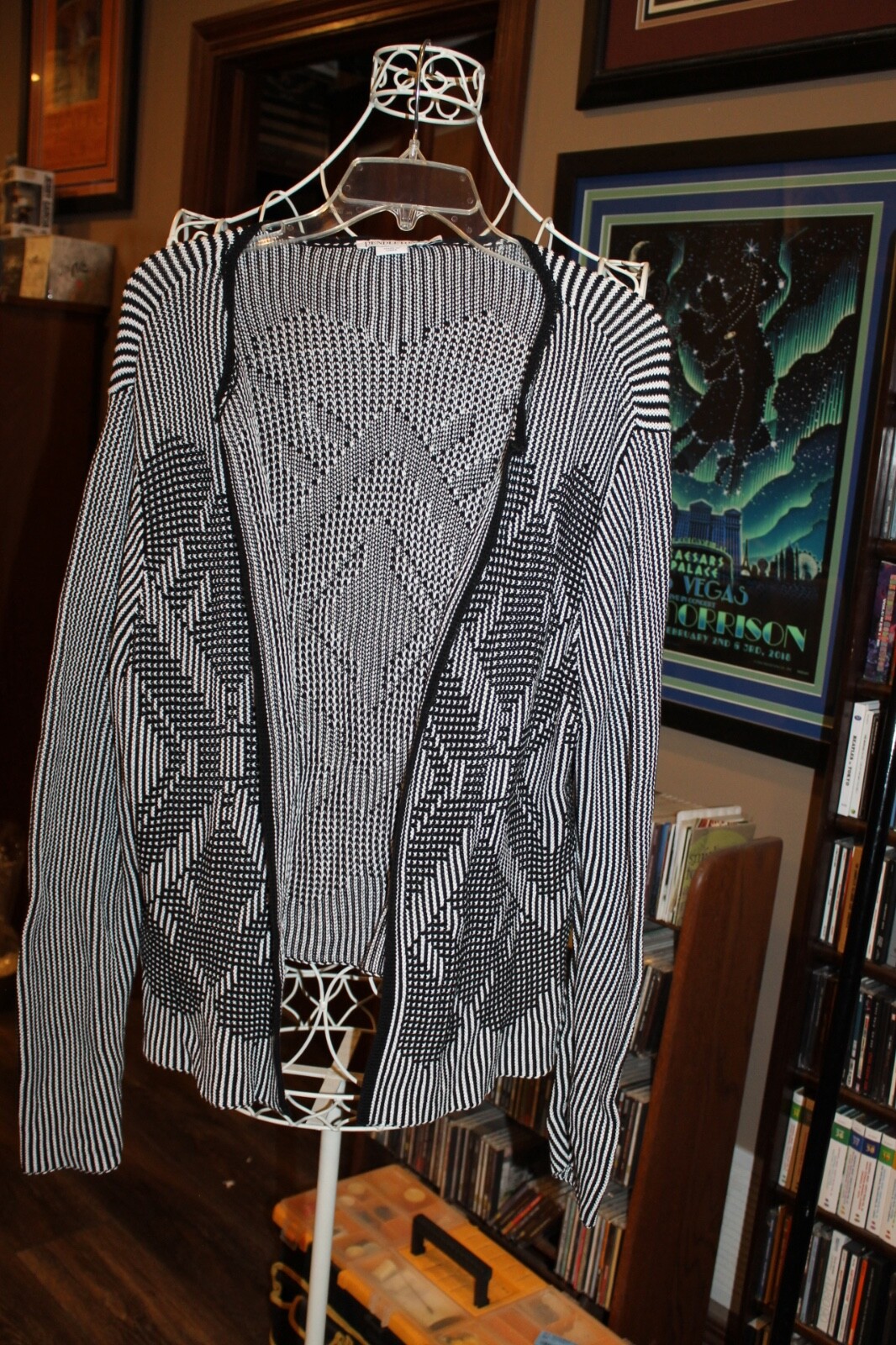 Pendleton black white cross stitch pattern cotton… - image 1