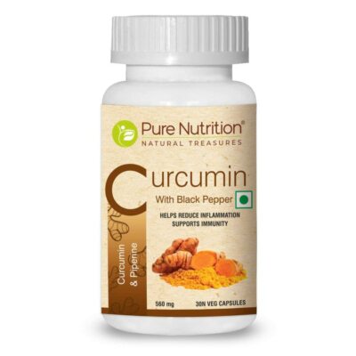 Pure Nutrition Curcumin Plus Black Pepper (95% Curcumin)   30 Veg Capsules