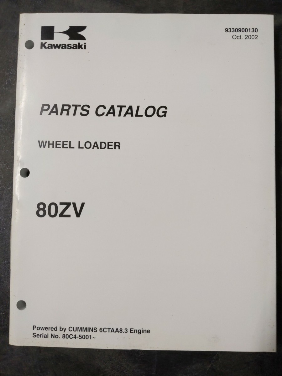 Kawasaki 80ZV Wheel Loader Parts Catalog | eBay