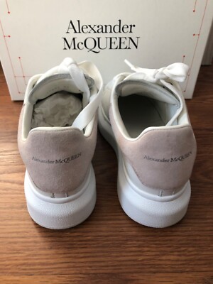 Alexander McQueen White n Lavender Leather Kids Sneaker Sz 32C/US