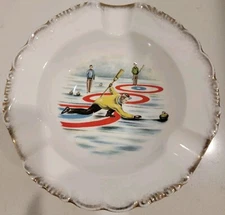 Curling Game Royal Albert Bone China Ashtray/trinket Dish 6" Made In England 