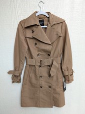 Nwt $278 Marciano For Guess Romia Cotton Trench Coat In Hazelnut Beige Size Xs