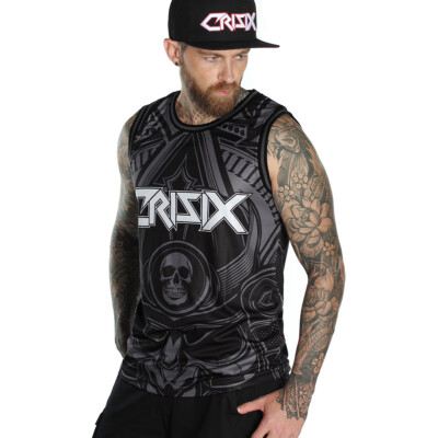 CRISIX by HYRAW - Herren Basketball Tank Top ''Samurai'' black (schwarz)