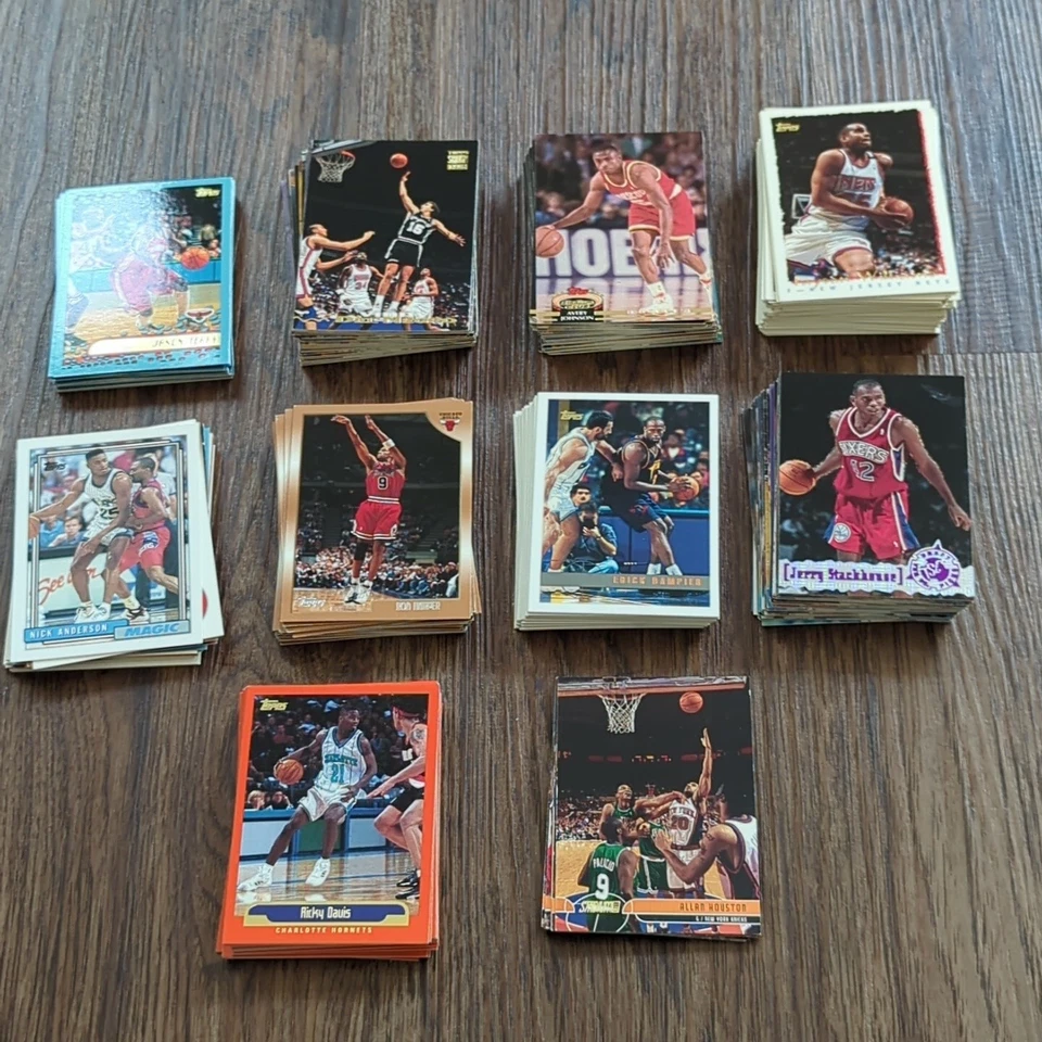  Lote 280+ Cartões de Basquete Topps 1992-2001, All-Star, rascunhos, Novato, Excelente - Imagem 2 de 4