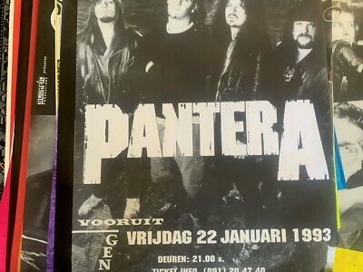 Pantera Original 1993 Belgium Tour Poster-MINT | eBay