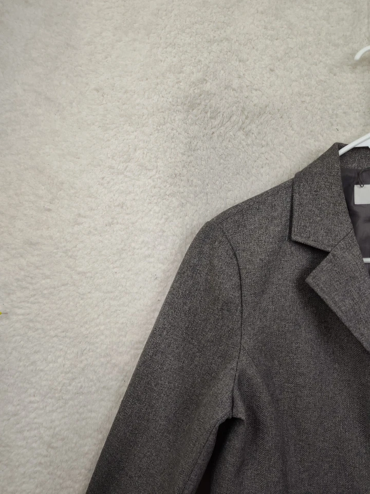 Blazer Le Suit Mujer Chaqueta 14 Gris Poliéster Manga Larga Sencillo Forrado Foto 2 de 4