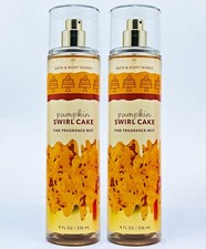 2 Bath  Body Works PUMPKIN SWIRL CAKE Fine Fragrance Mist Body Spray 8 oz