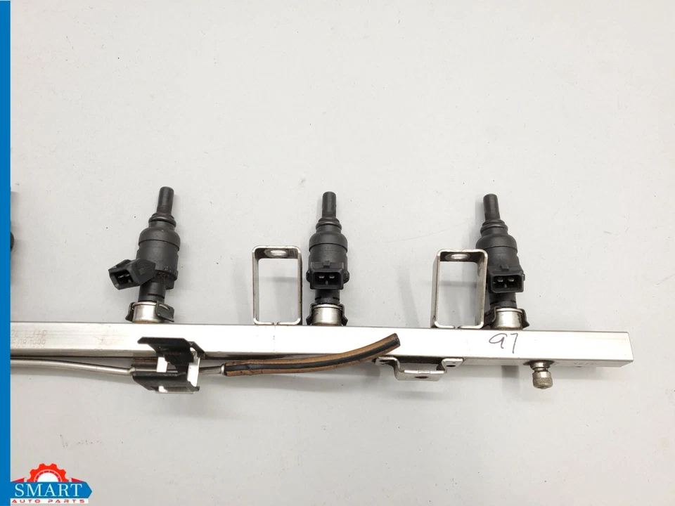 BMW 328Ci E46 2000 riel de combustible con inyectores M52TU OEM Foto 3 de 4