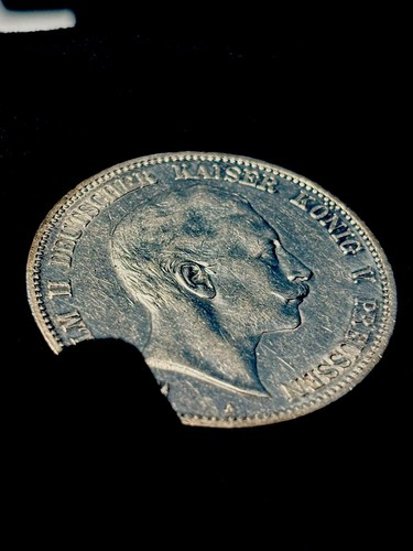 1907 GERMANY GERMAN STATES PRUSSIA WILHELM II Genuine Silver 5 Mark -KM#523-aUNC - Picture 6 of 8