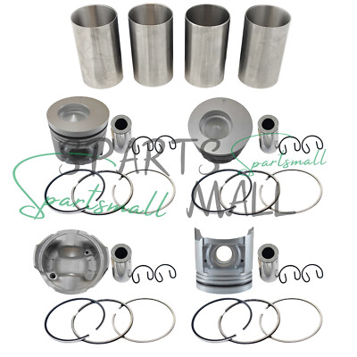 4D35 Piston + Piston Rings STD +Cylinder liner half-finished For Mitsubishi 4D35