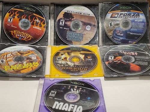 Lot de 7 jeux Xbox d'origine - disques uniquement très bon état