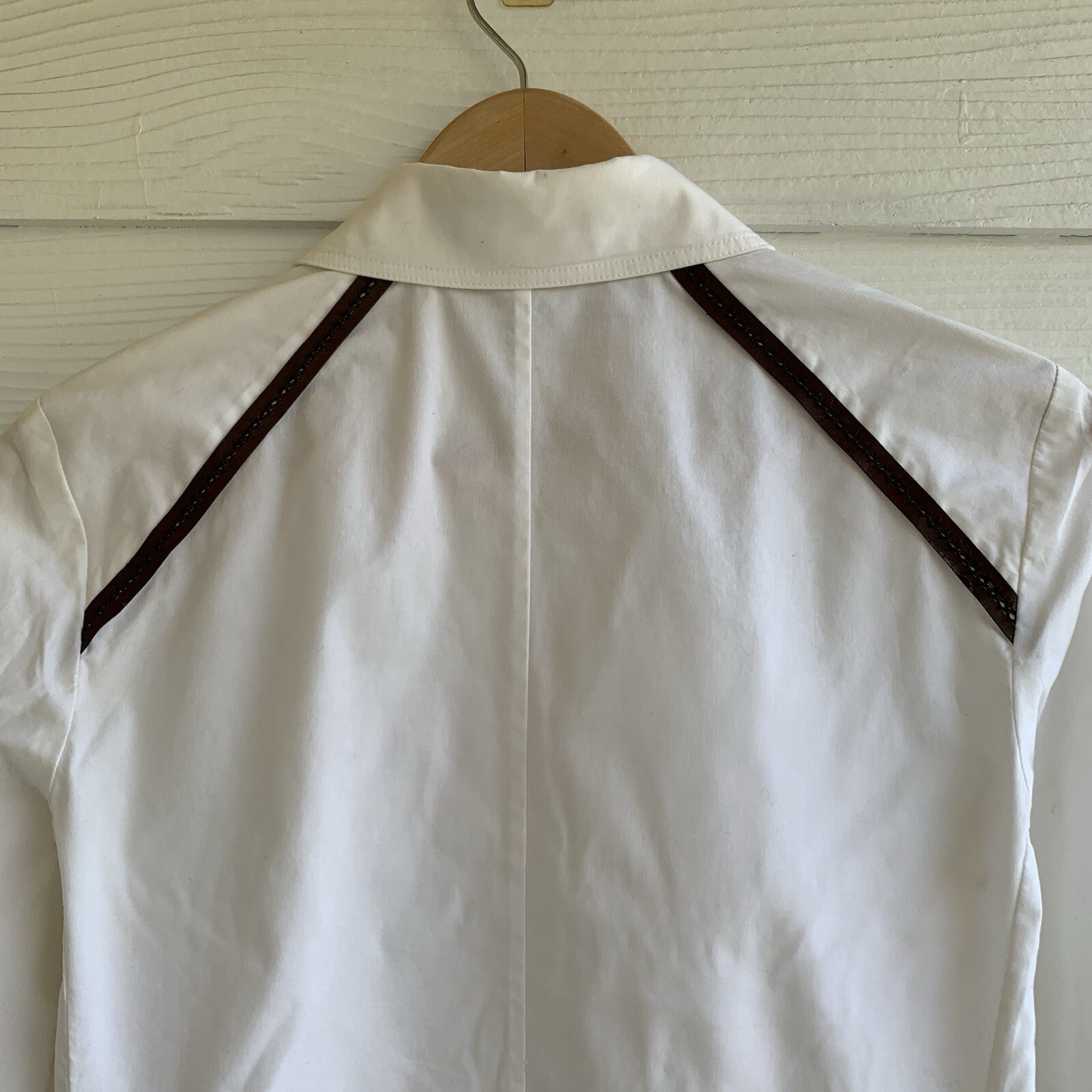 FINLEY White Tunic Top Button Down Blouse Medium … - image 9