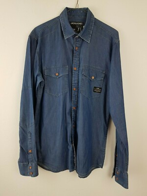 Jack Jones Strength 75 Denim Original Herren Hemd Mens Shirt
