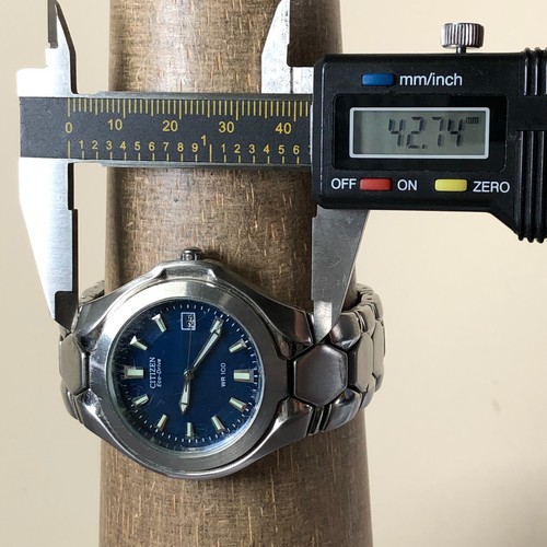 Reloj Solar Citizen Eco-Drive Hombre E110-K16385 Tono Plateado7 1/4"Leer Descripción - Imagen 7 de 13